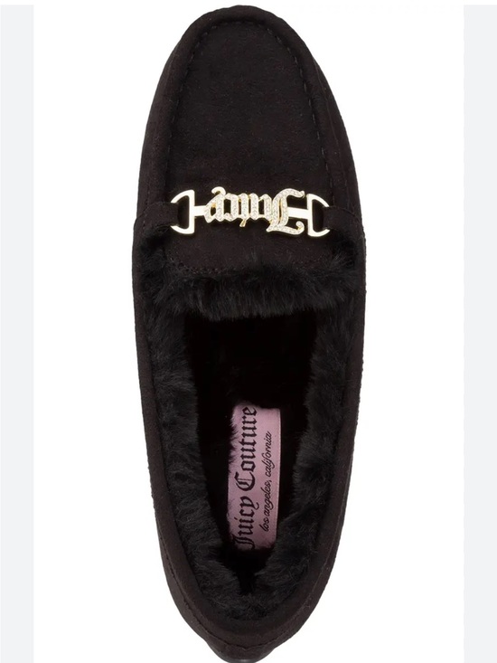Juicy Couture Shoes - Juicy Couture Vintage Y2K Black Fuzzy Moccasin Slip On Loafers Women’s Size 8